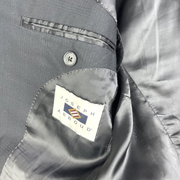 Joseph Abboud Blazer Mens 38L Black REDA Super 110s Wool 2 Button Jacket - Picture 13 of 16